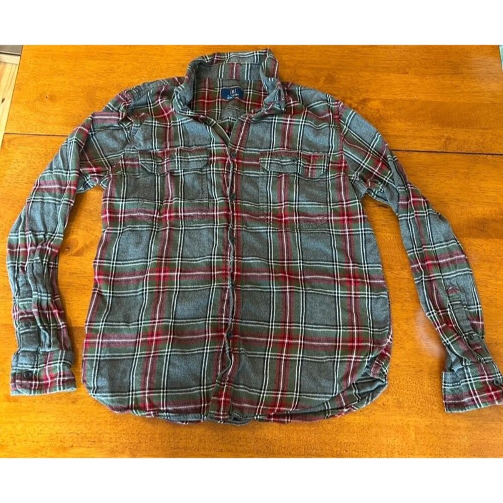 George Plaid Flannel Button Down Size Small